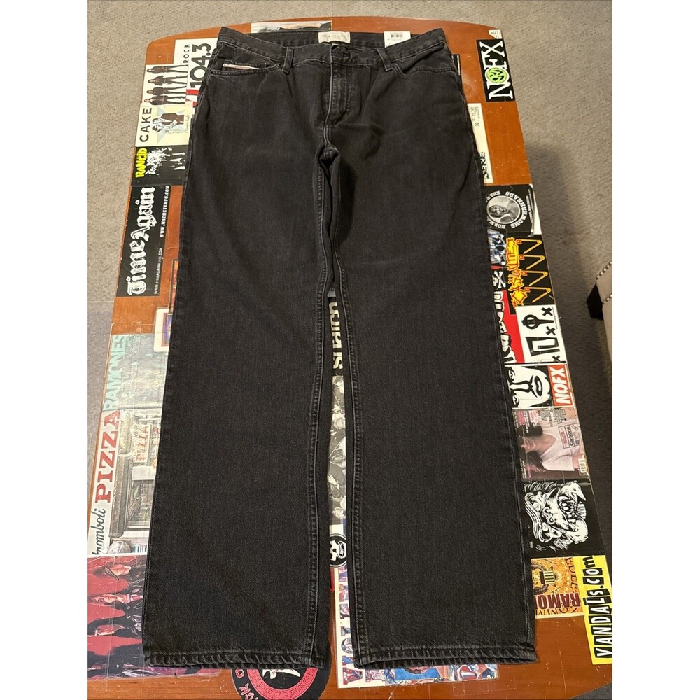 Sun + Stone Jeans Straight Fit Men's Black Denim Pants Size 34W NEW WITH TAGS